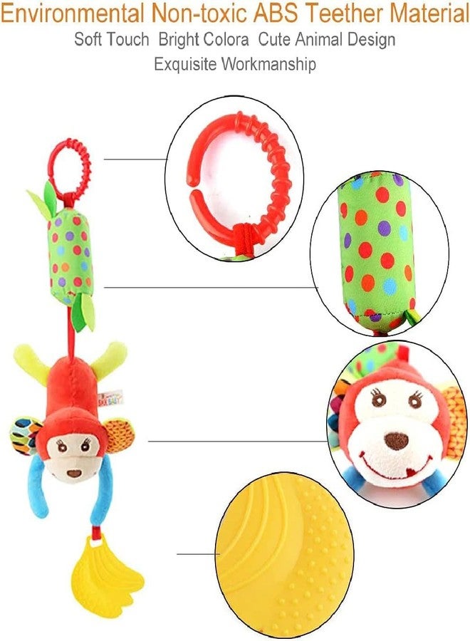 Slipps Educational Baby Rattle, Electronic Light Musical Teether - Baby Sensory Sound Toys, 3-12 Months Plush Animals (Pack of 4) - Image 3